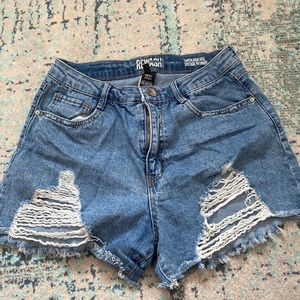 High waist booty jean shorts
